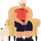 senior in chair icon